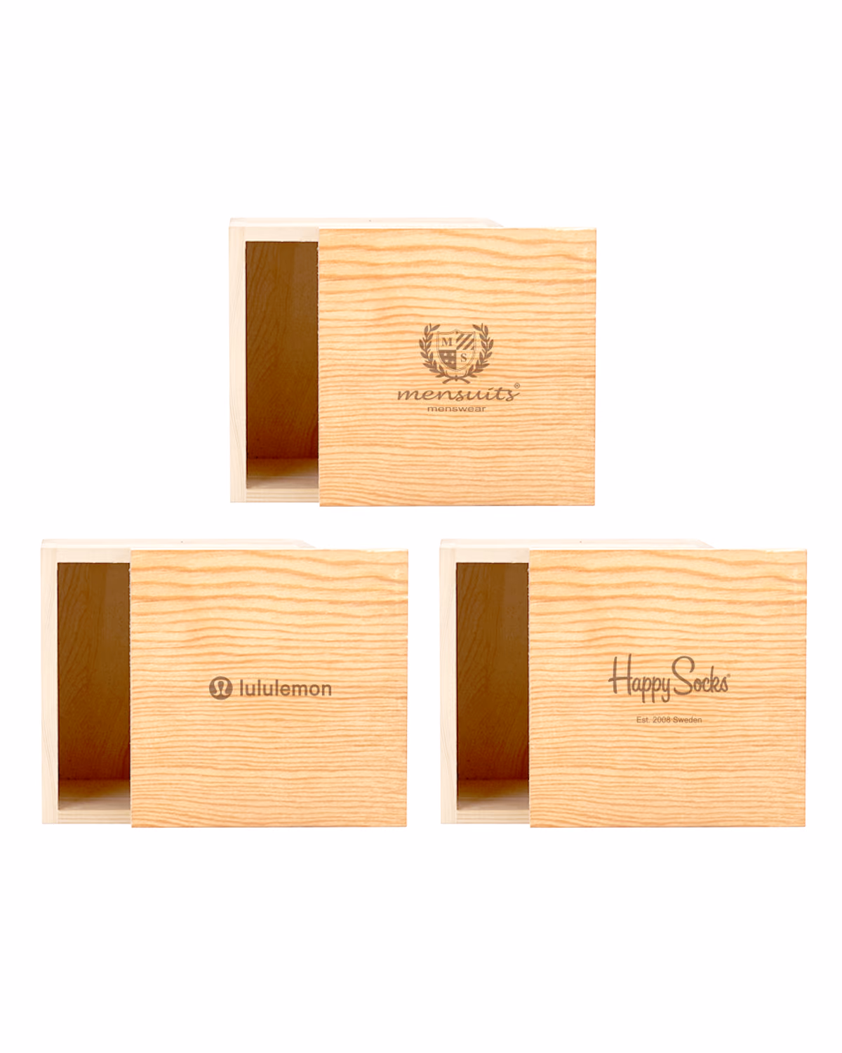 Custom 4" x 4" Small Square Wooden Box