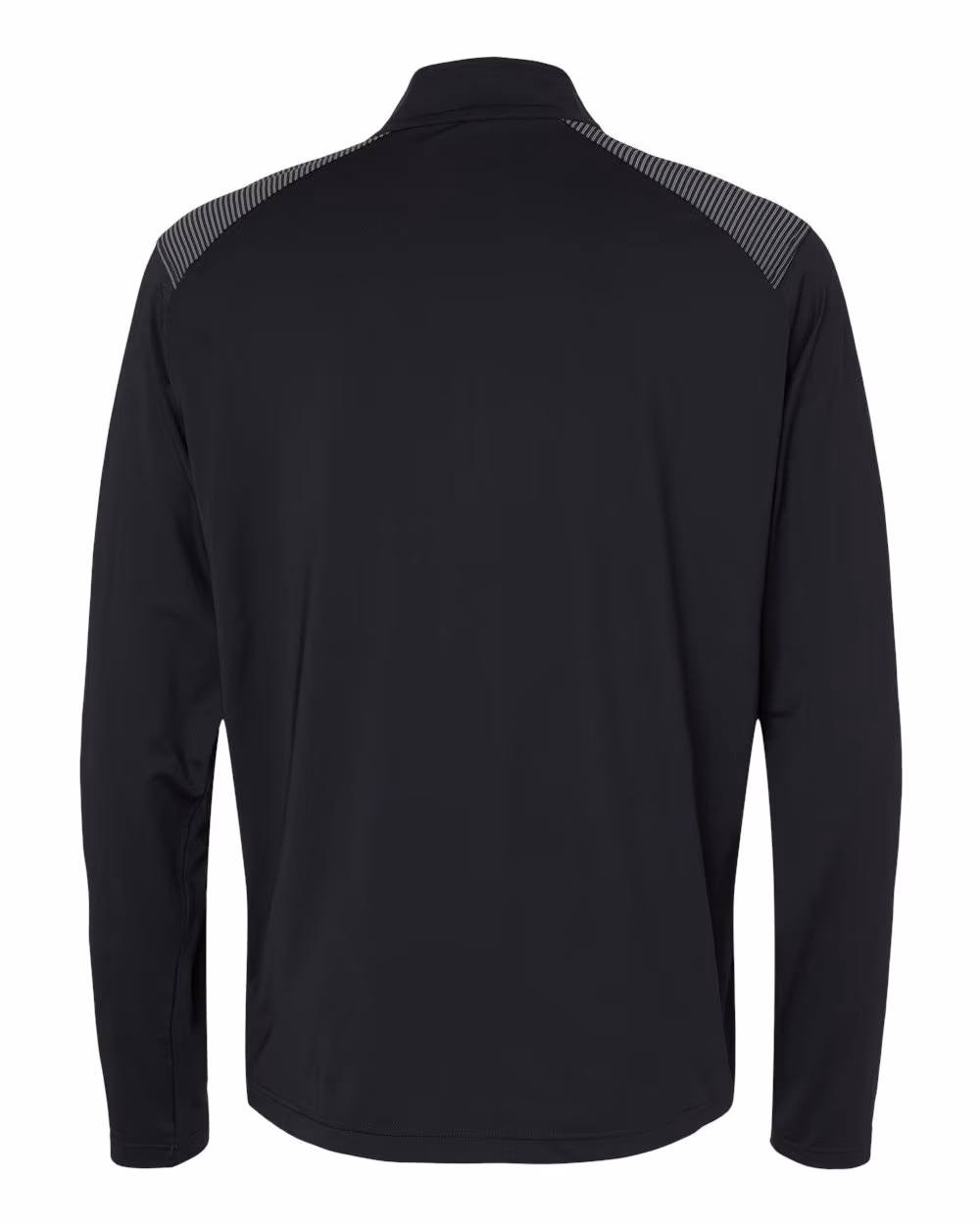 Custom Adidas Men's Ultimate365 Lightweight Shoulder Stripe Quarter-Zip Pullover - Black flat back