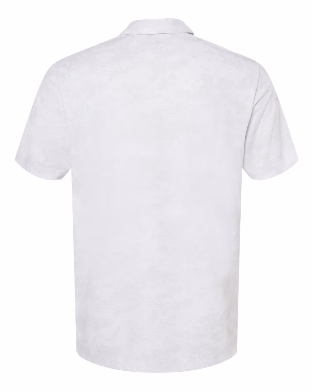 Custom Adidas Men's All Over Camo Print Polo - White flat back