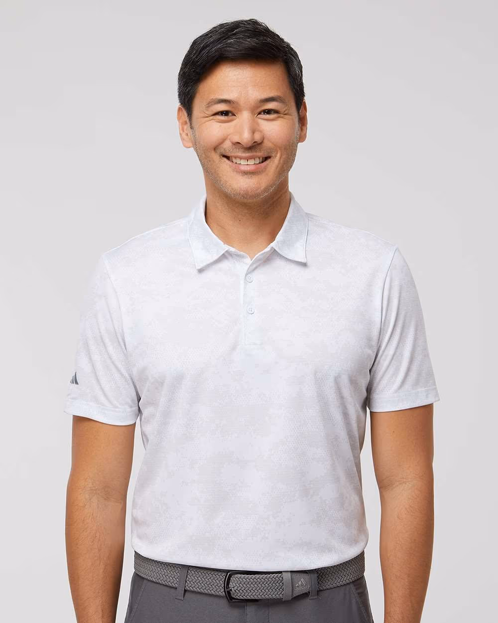 Custom Adidas Men's All Over Camo Print Polo