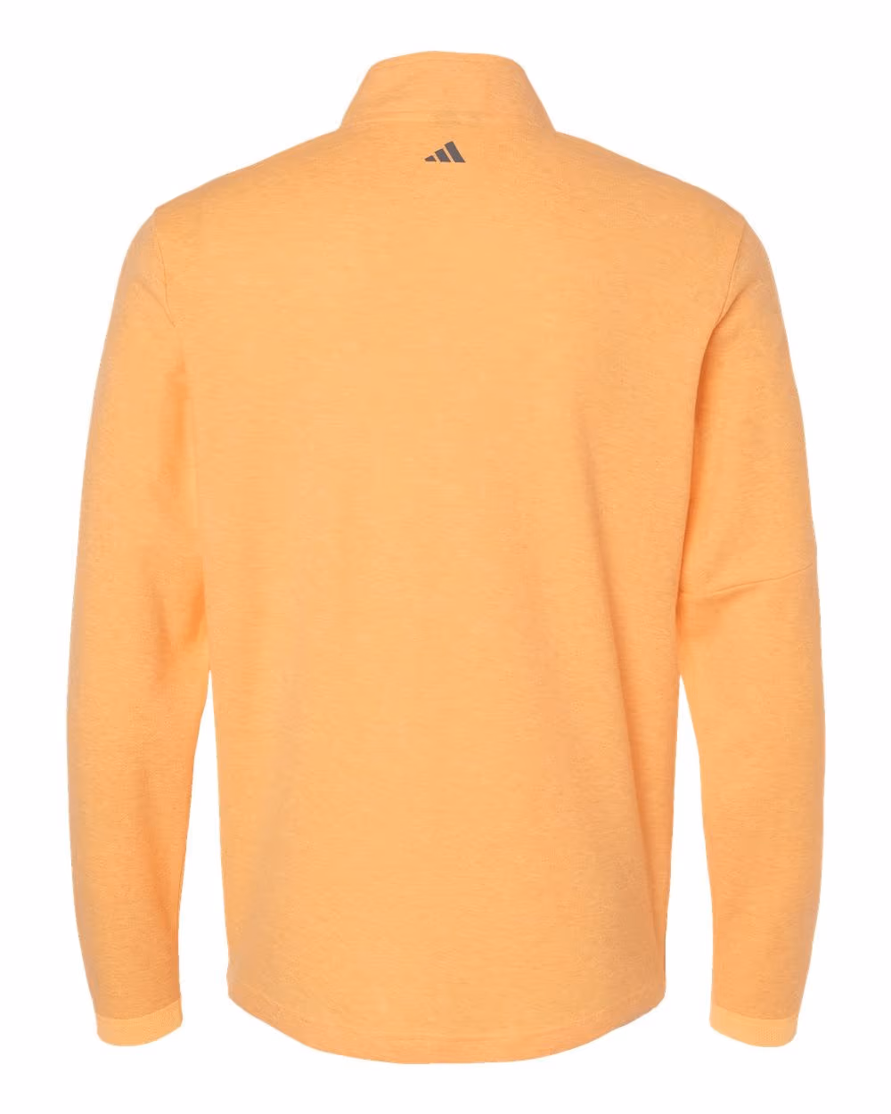 Custom Adidas Men's 3-Stripes Quarter-Zip Sweater Pullover - Acid Orange Melange flat back