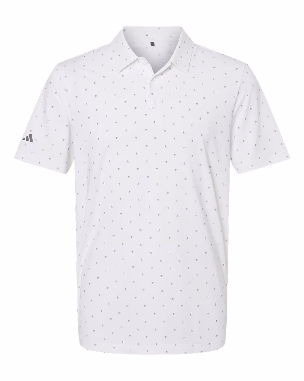 Custom Adidas Men's Ultimate365 Pine Tree Polo - White/ Grey Three flat front