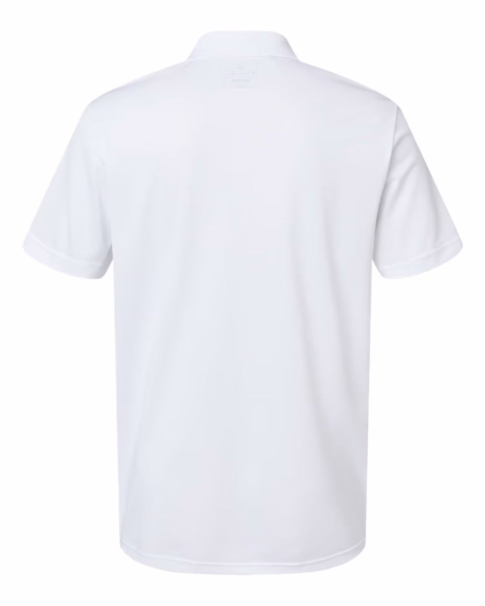 Custom Adidas Men's Performance Piqué Polo - White flat back
