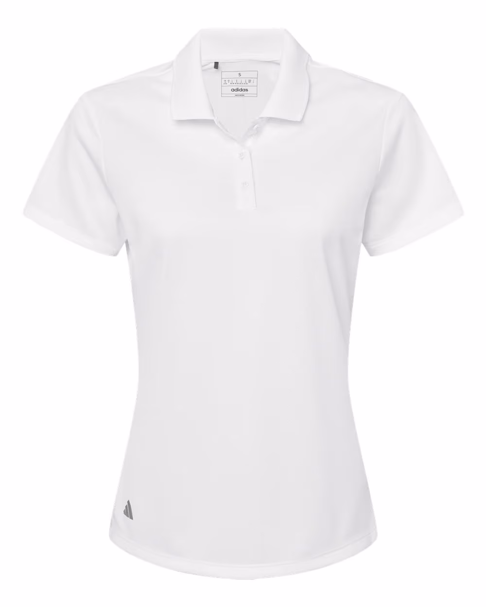 Custom Adidas Women's Performance Piqué Polo - White flat front