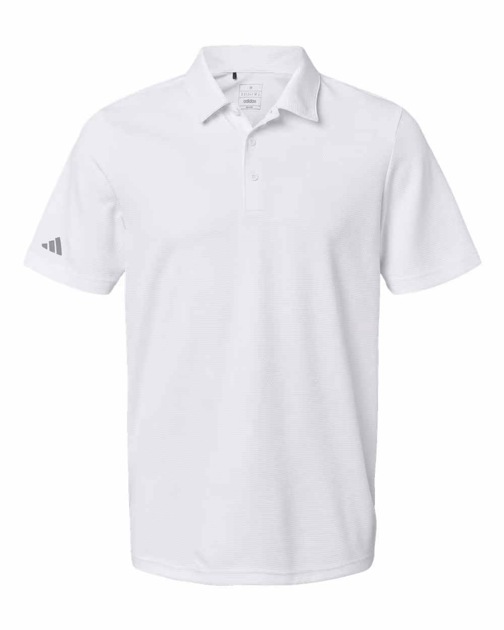 Custom Adidas Men's Micro Piqué Polo - White flat front