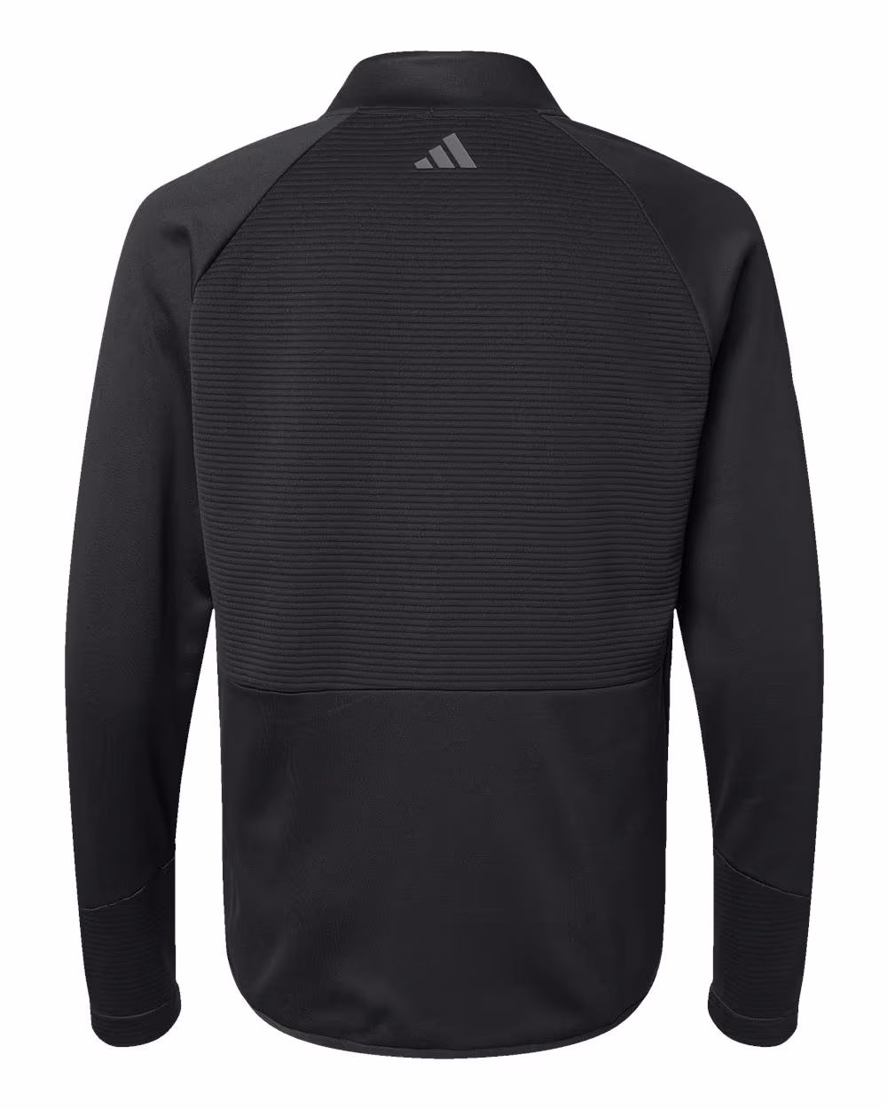 Custom Adidas Men's Performance Quarter-Zip Pullover - Black flat back