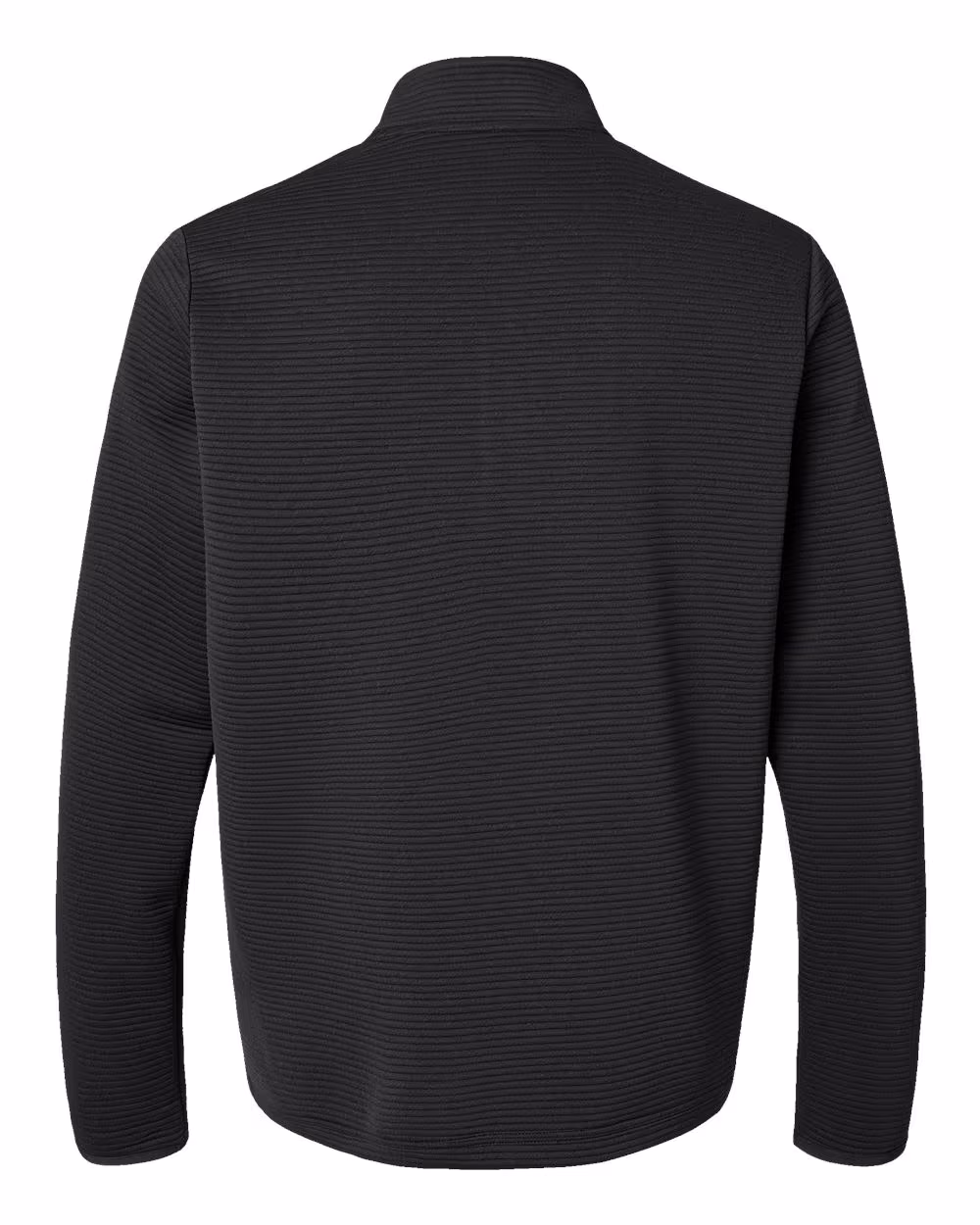 Custom Adidas Men's Spacer Quarter-Zip Pullover - Black flat back