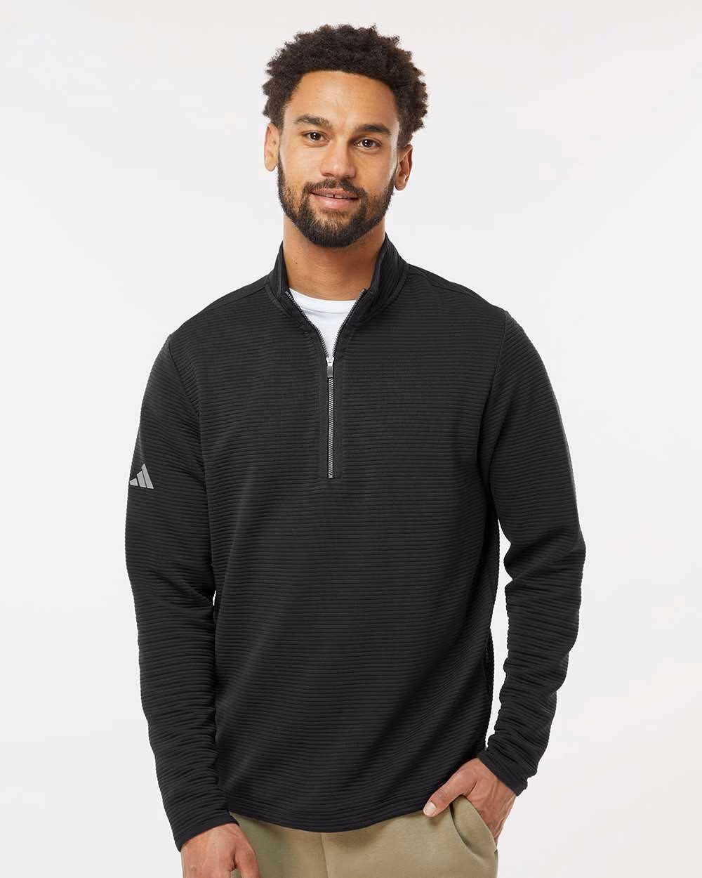 Custom Adidas Men's Spacer Quarter-Zip Pullover