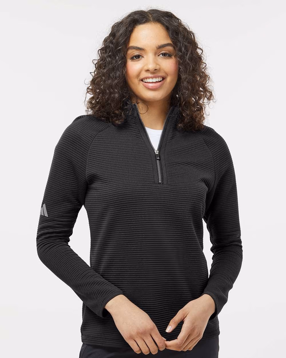 Custom Adidas Women's Spacer Quarter-Zip Pullover