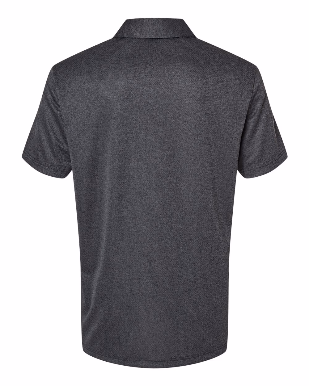 Custom Adidas Men's Space Dyed Polo - Black Melange flat back