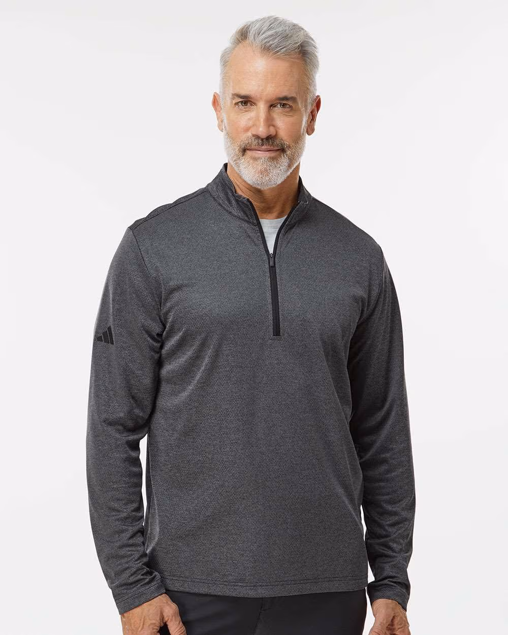 Custom Adidas Men's Space Dyed Quarter-Zip Pullover
