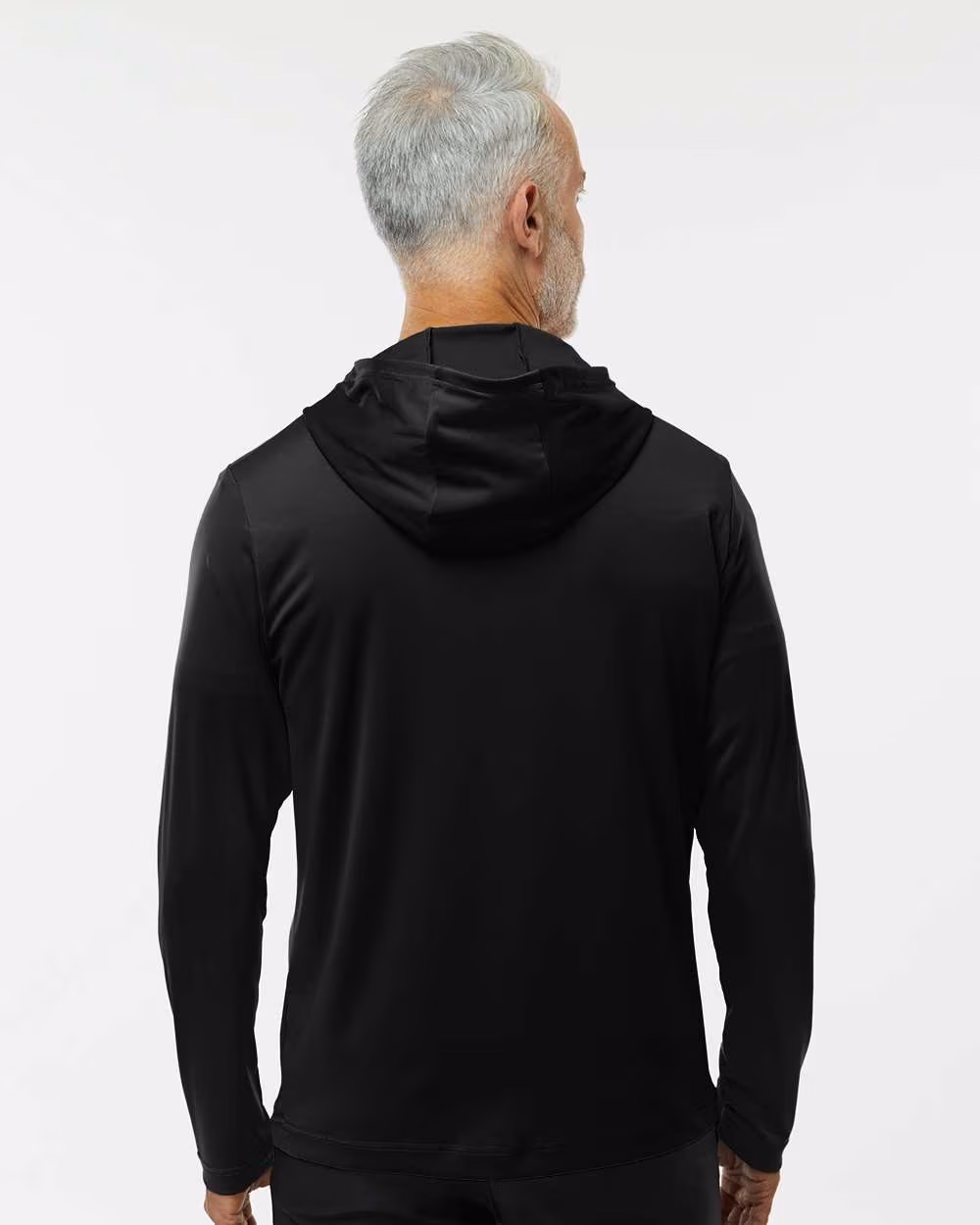 Custom Adidas Men's Lightweight Quarter-Zip Hooded Pullover - Black back