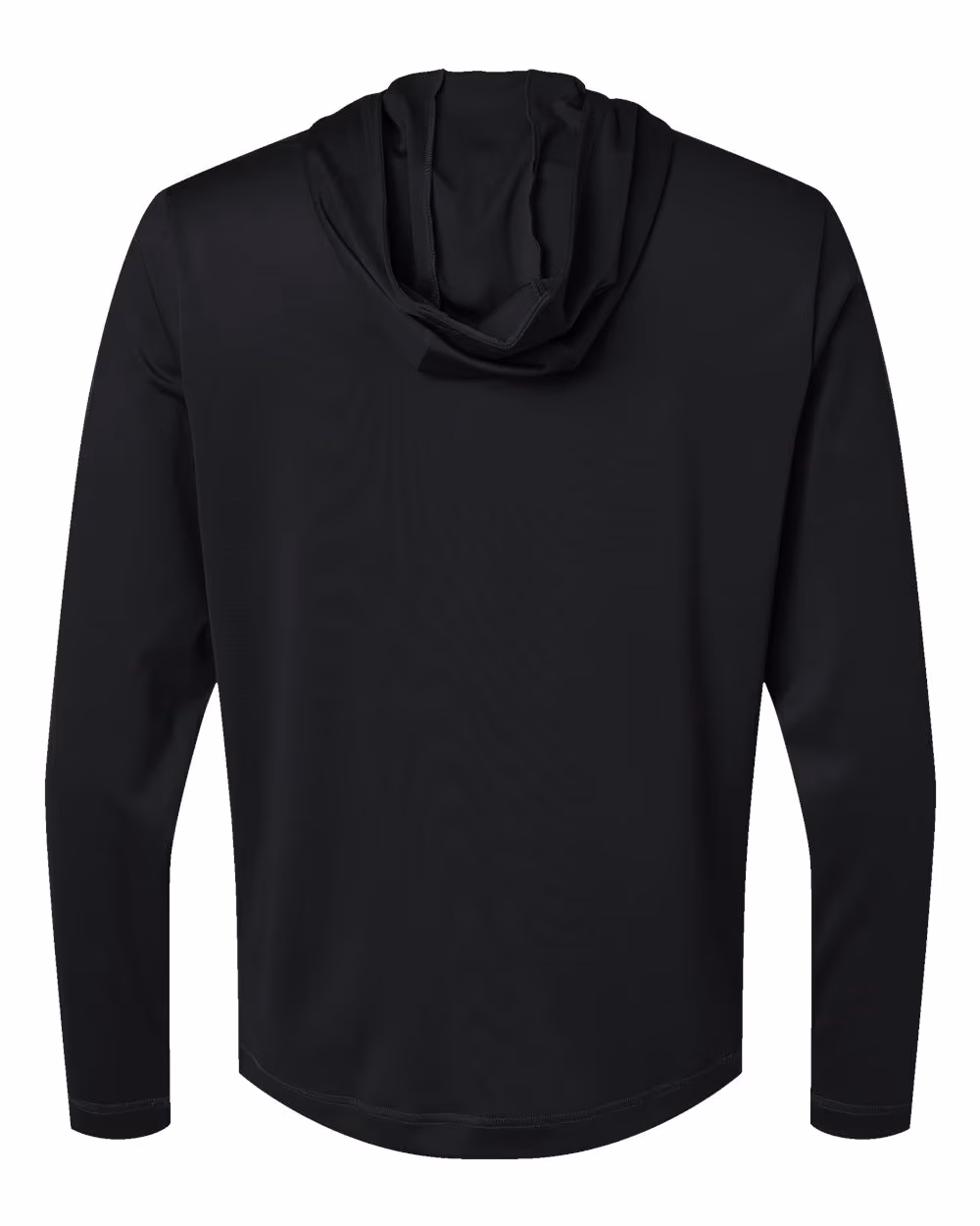 Custom Adidas Men's Lightweight Quarter-Zip Hooded Pullover - Black flat back