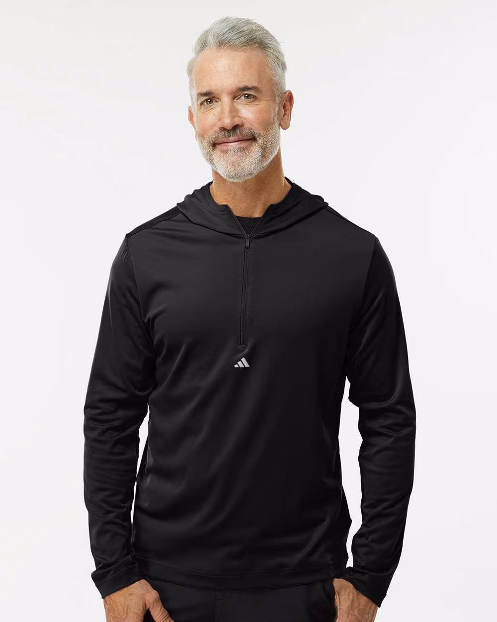 Custom Adidas Men's Lightweight Quarter-Zip Hooded Pullover