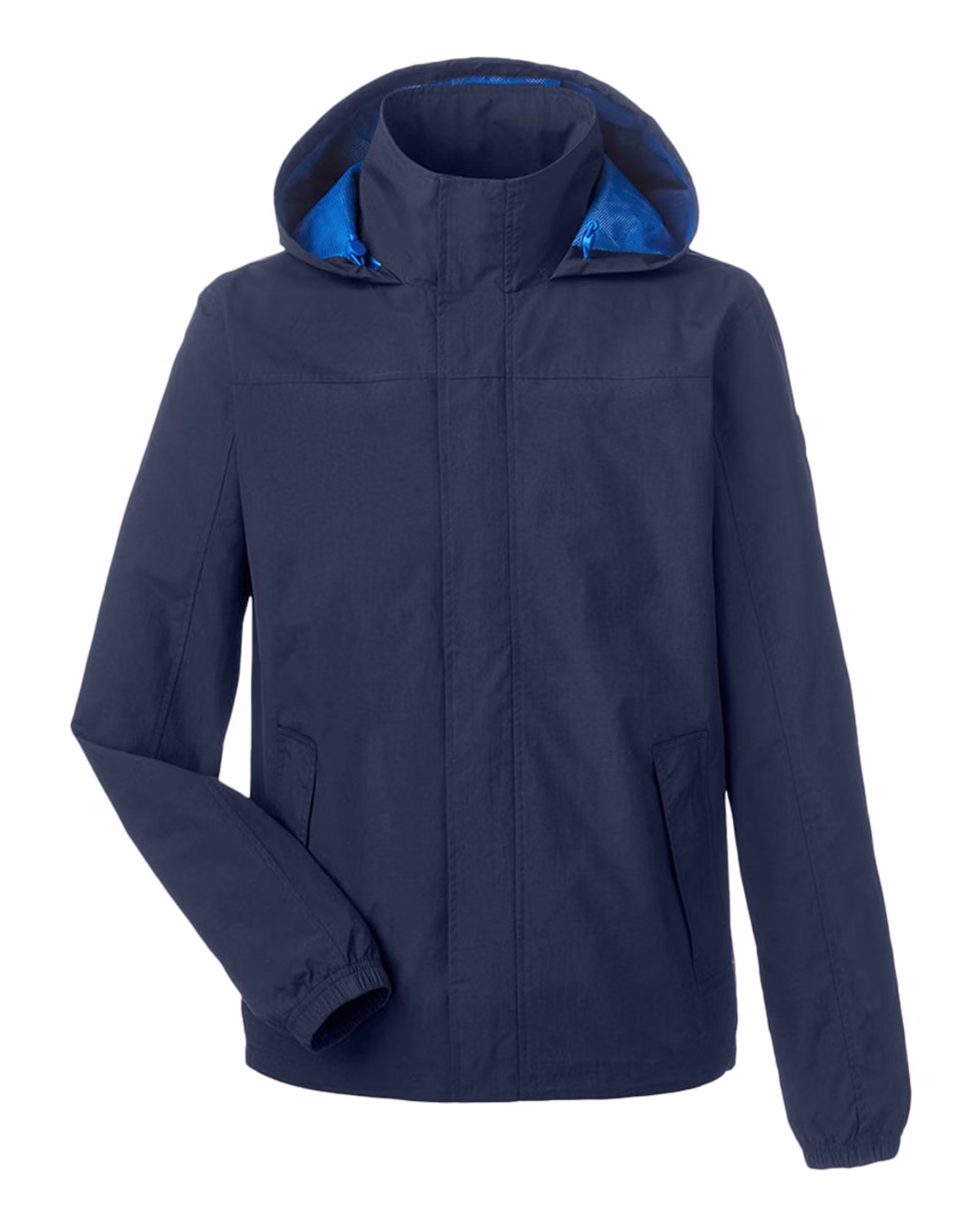 Custom Nautica Men's Voyage Hooded Rain Jacket - Navy - front