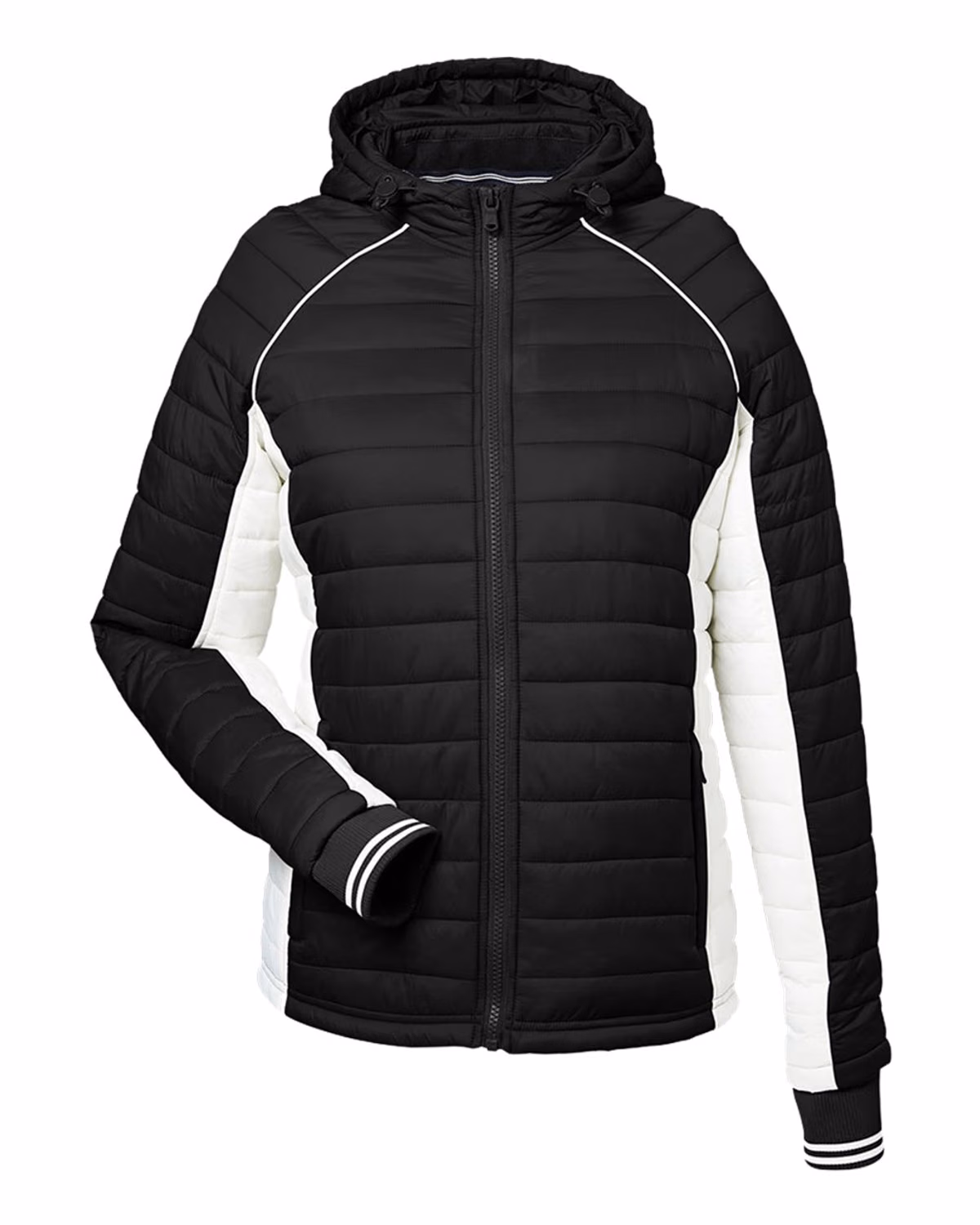 Custom Nautica Women's Nautical Mile Hooded Puffer Jacket