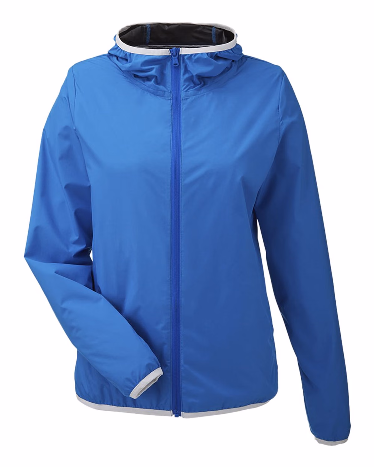 Custom Nautica Women's Stillwater Hooded Windbreaker - Royal - front
