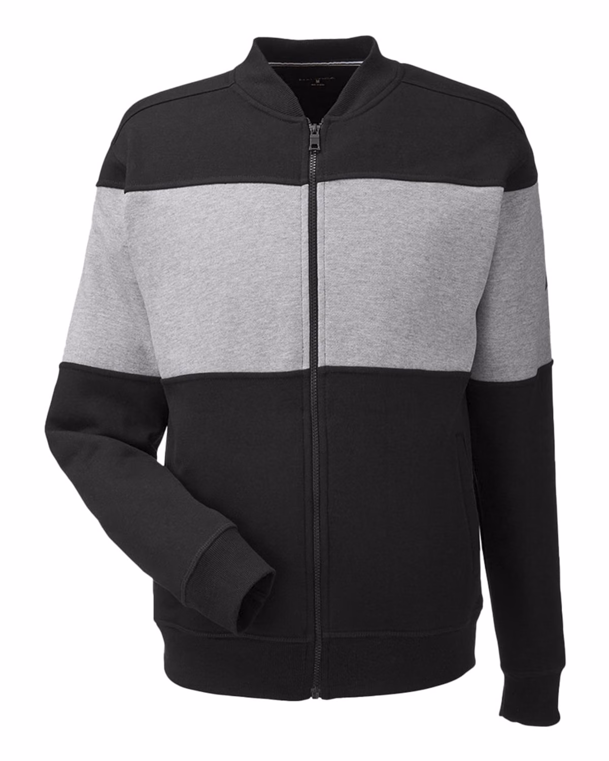 Custom Nautica Unisex Anchor Fleece Colorblocked Bomber Jacket