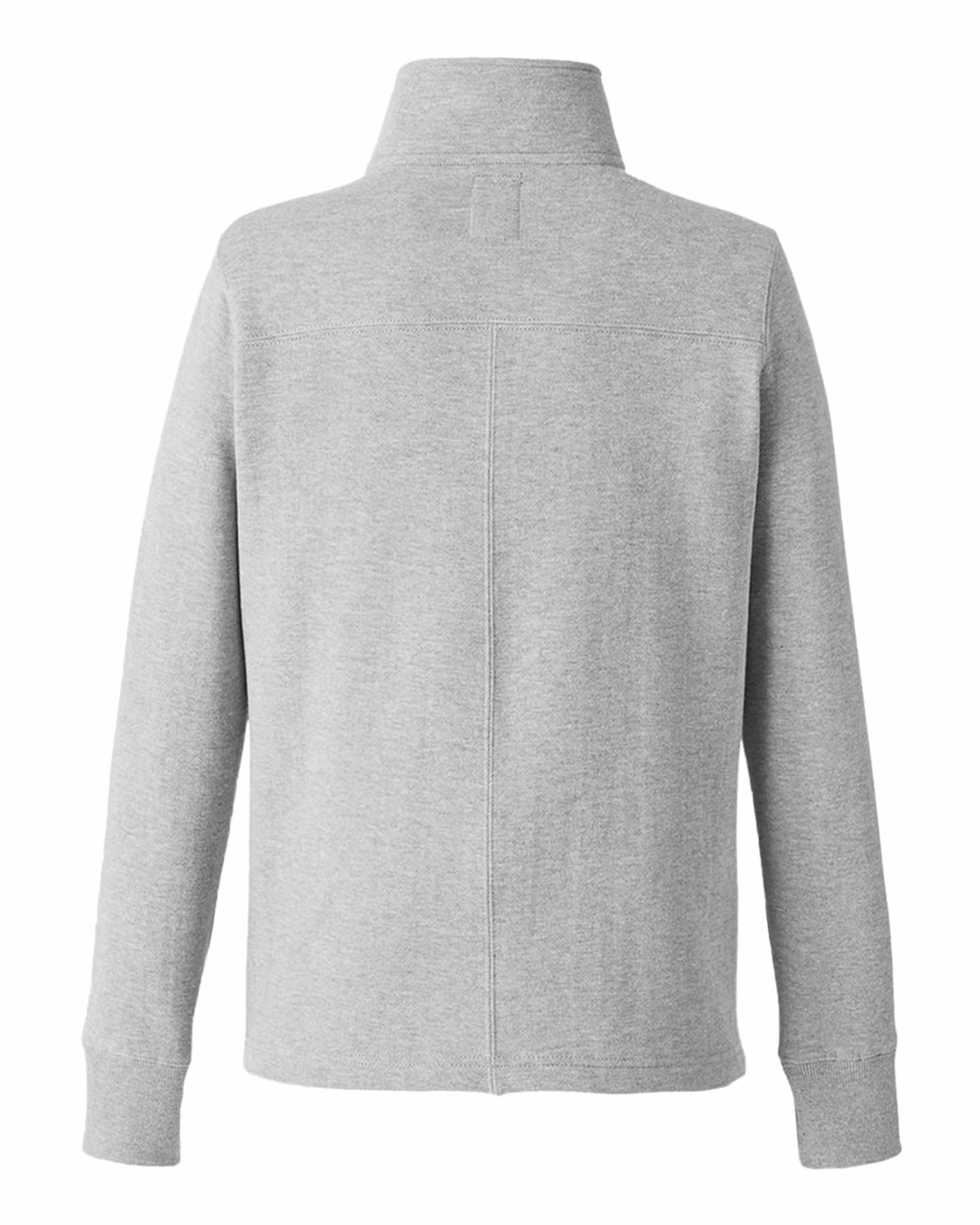Custom Nautica Women's Anchor Fleece Quarter-Zip Sweatshirt - Oxford Heather - back