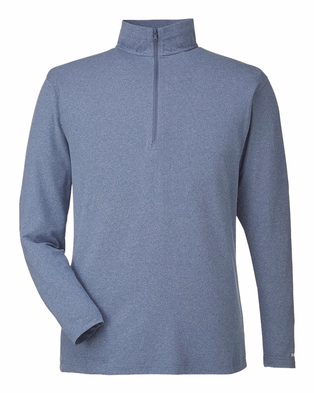 Custom Nautica Men's Saltwater Quarter-Zip Pullover - Faded Navy - front