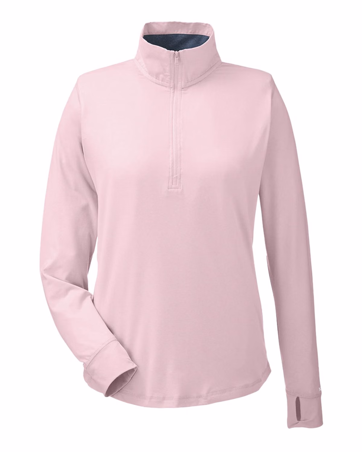 Custom Nautica Women's Saltwater Quarter-Zip Pullover - Sunset Pink - front
