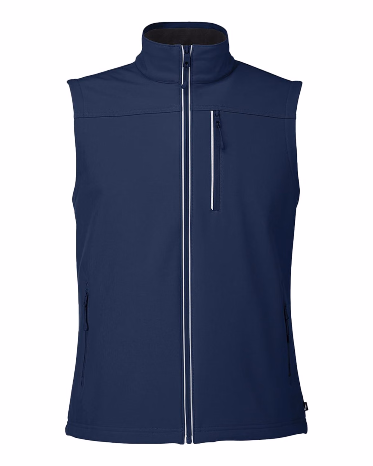 Custom Nautica Men's Wavestorm Soft Shell Vest - Navy - front