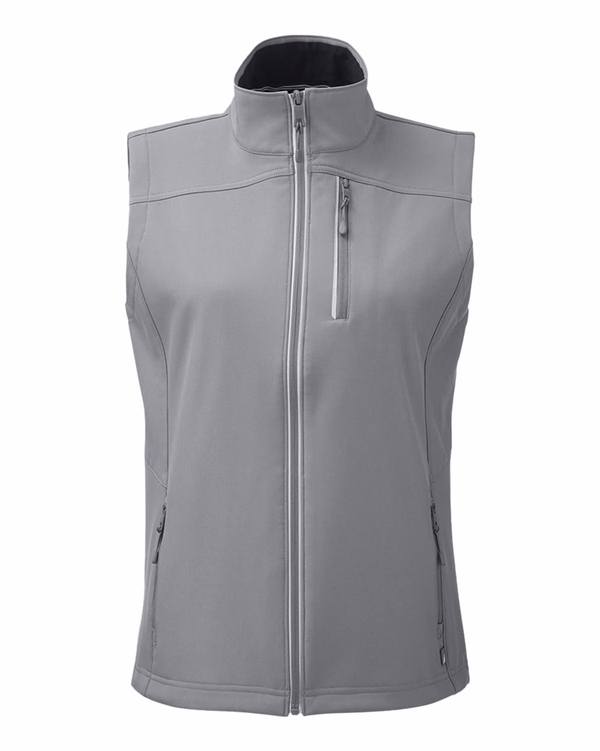 Custom Nautica Women's Wavestorm Soft Shell Vest - Graphite - front