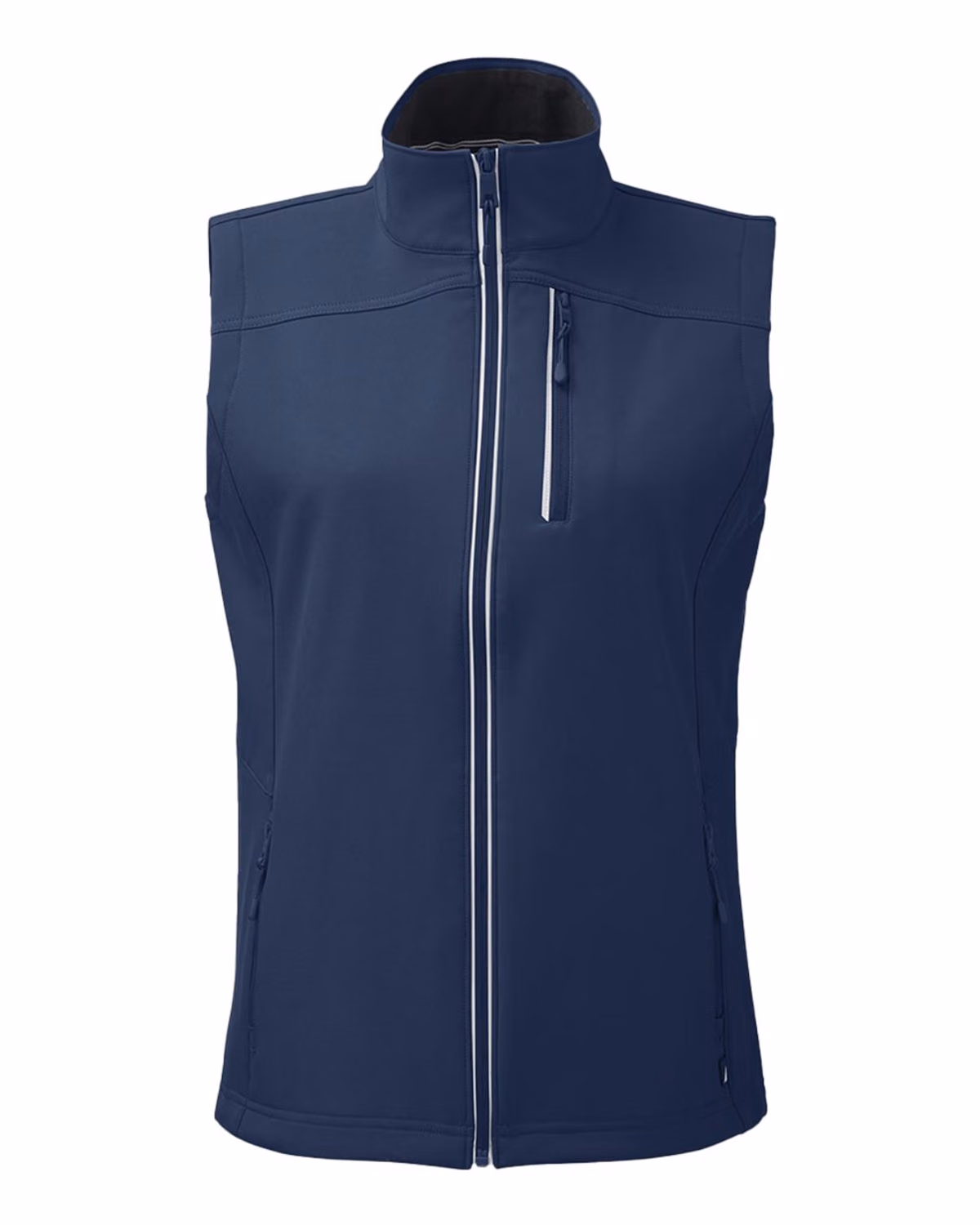Custom Nautica Women's Wavestorm Soft Shell Vest - Navy - front