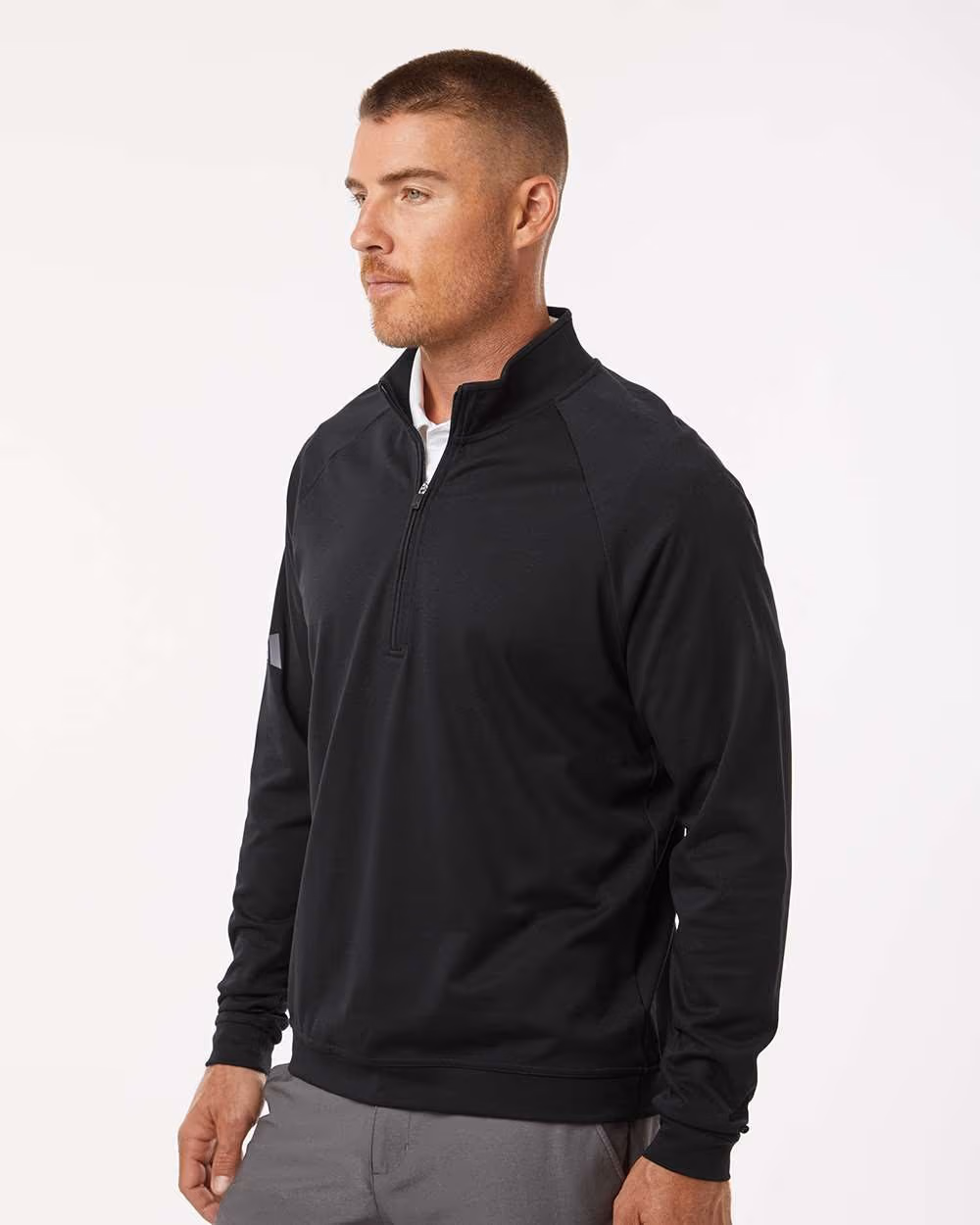 Custom Adidas Men's Club Quarter-Zip Pullover - Black side