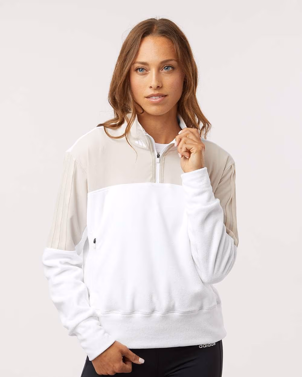 Custom Adidas Women's Fleece Quarter-Zip Pullover