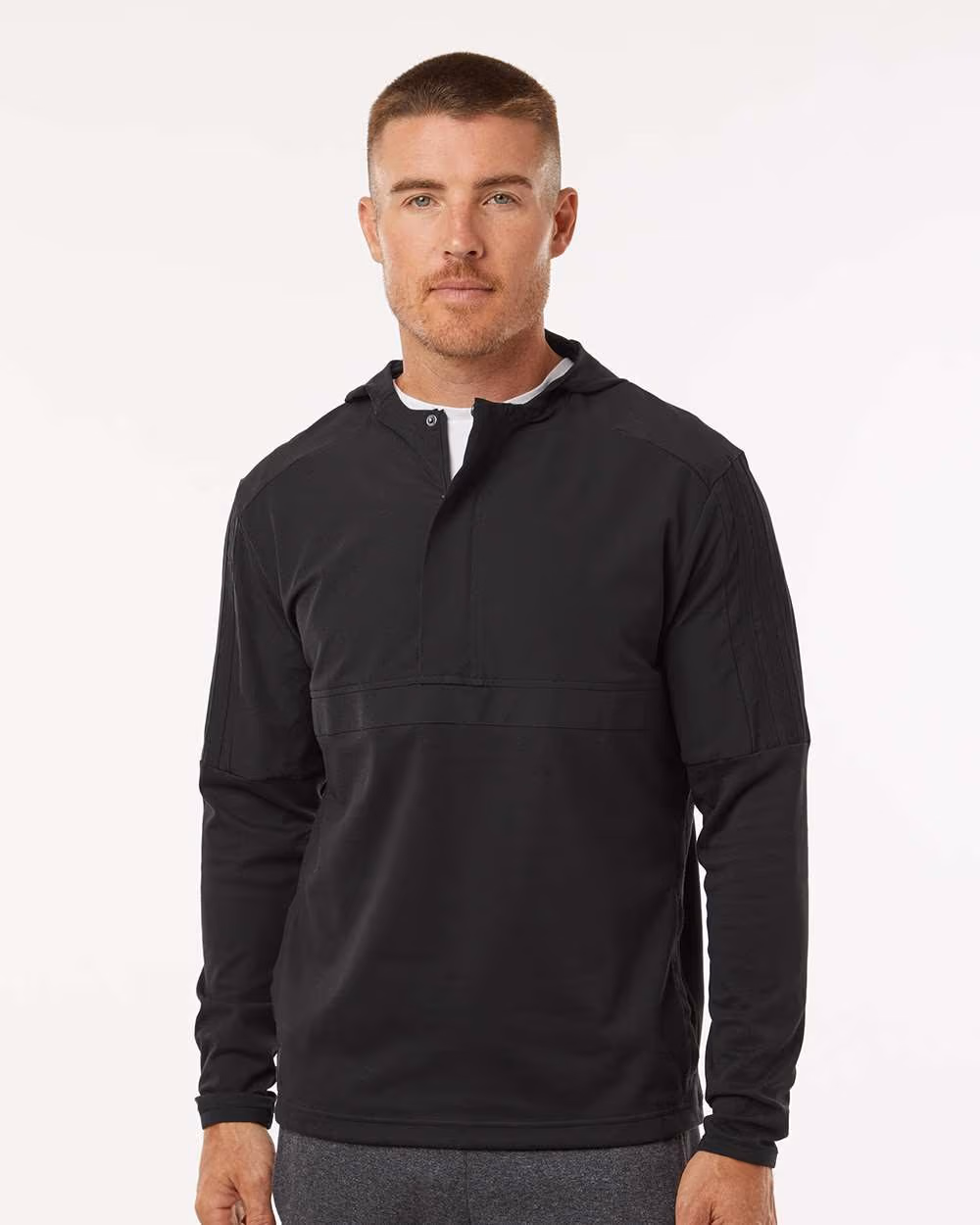 Custom Adidas Men's Half-Zip Hooded Anorak