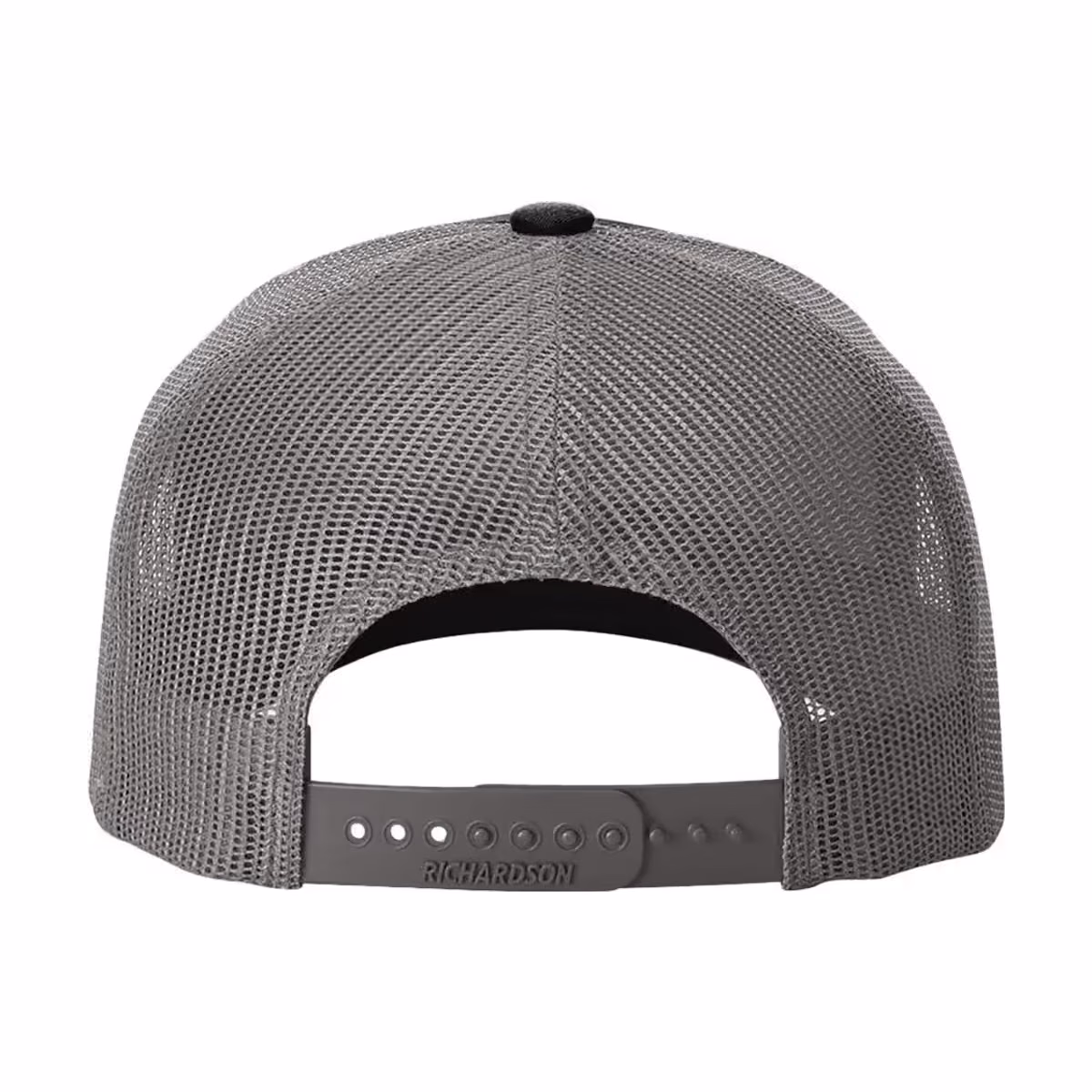 Custom Richardson Five-Panel Trucker Rope Cap - Black/ Charcoal back