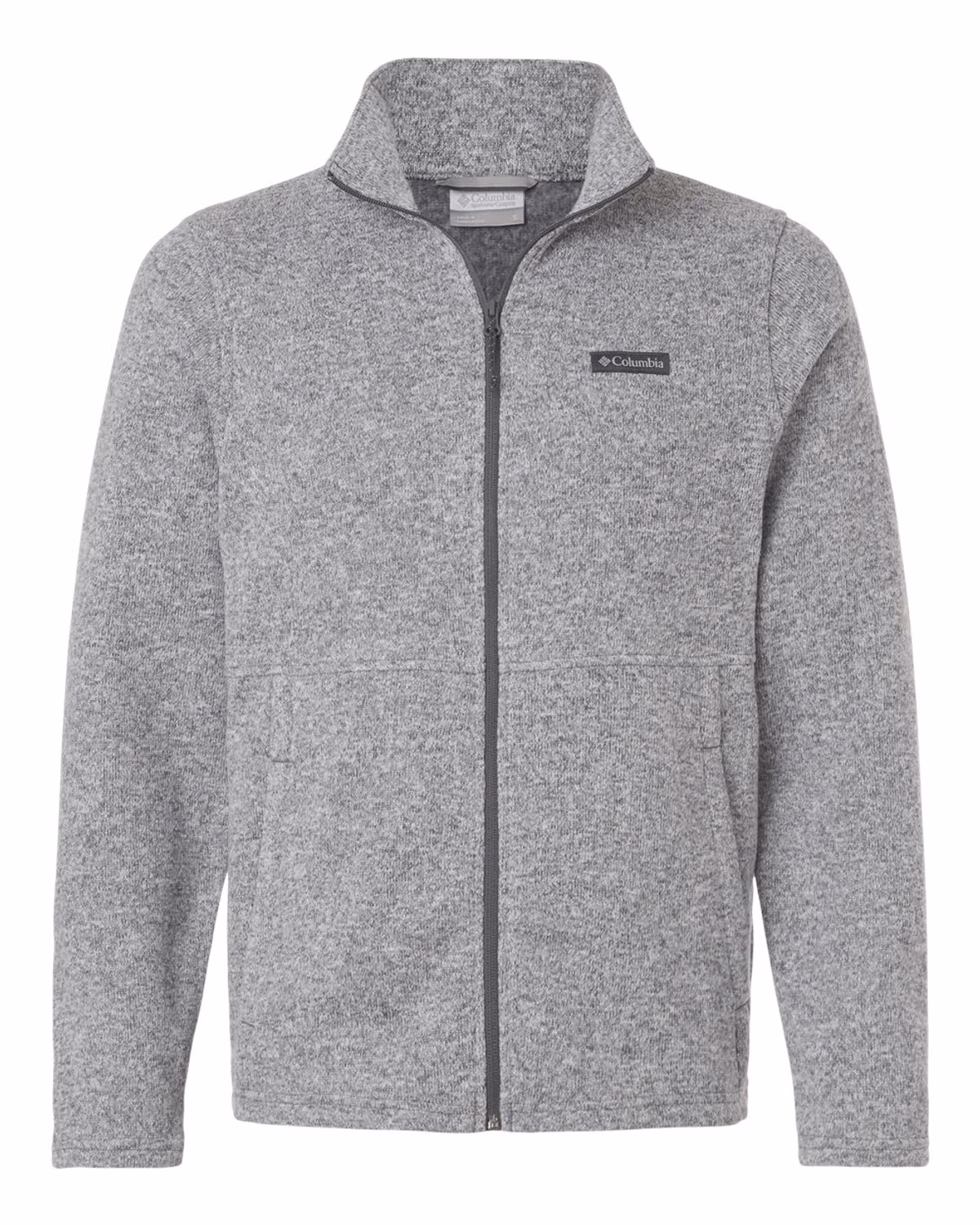 Custom Columbia Men's Alto Pass™ Fleece Full-Zip Jacket - City Grey Heather - front