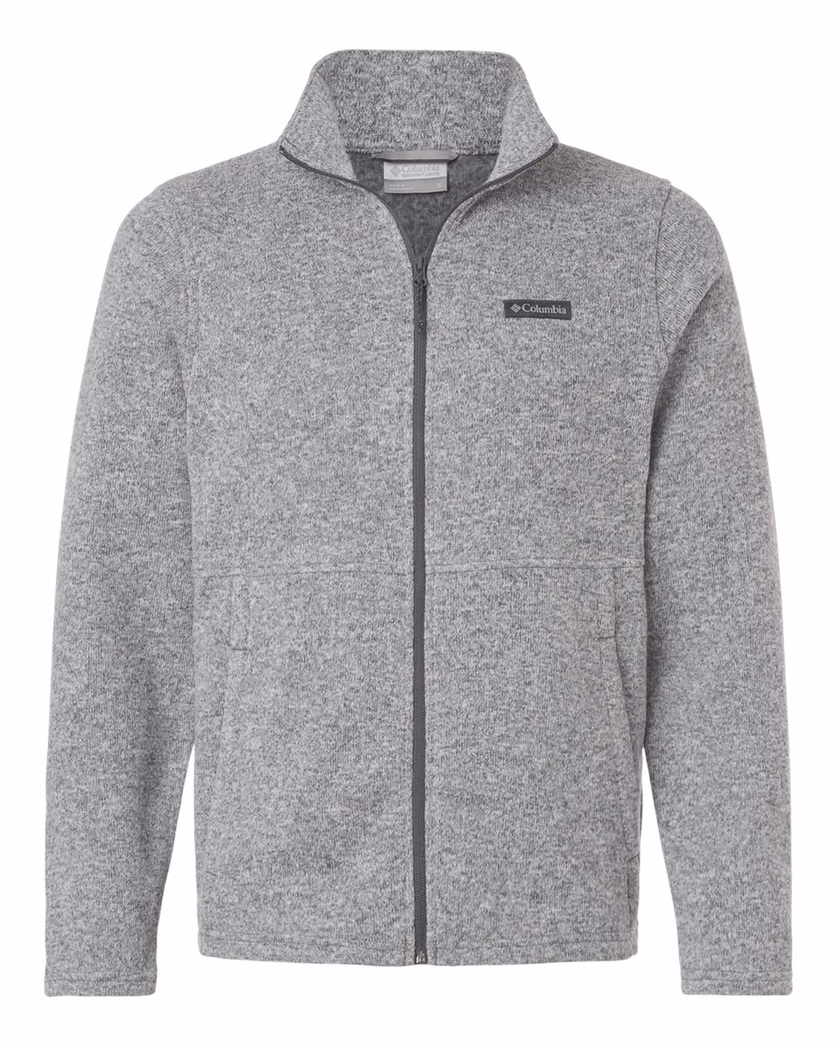 Custom Columbia Men's Alto Pass™ Fleece Full-Zip Jacket - City Grey Heather - front