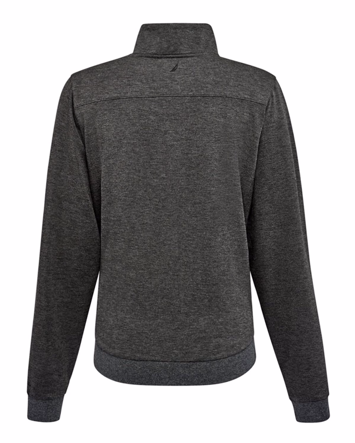 Custom Nautica Women's Explorer Fleece Quarter-Zip Pullover - Charcoal Heather - back