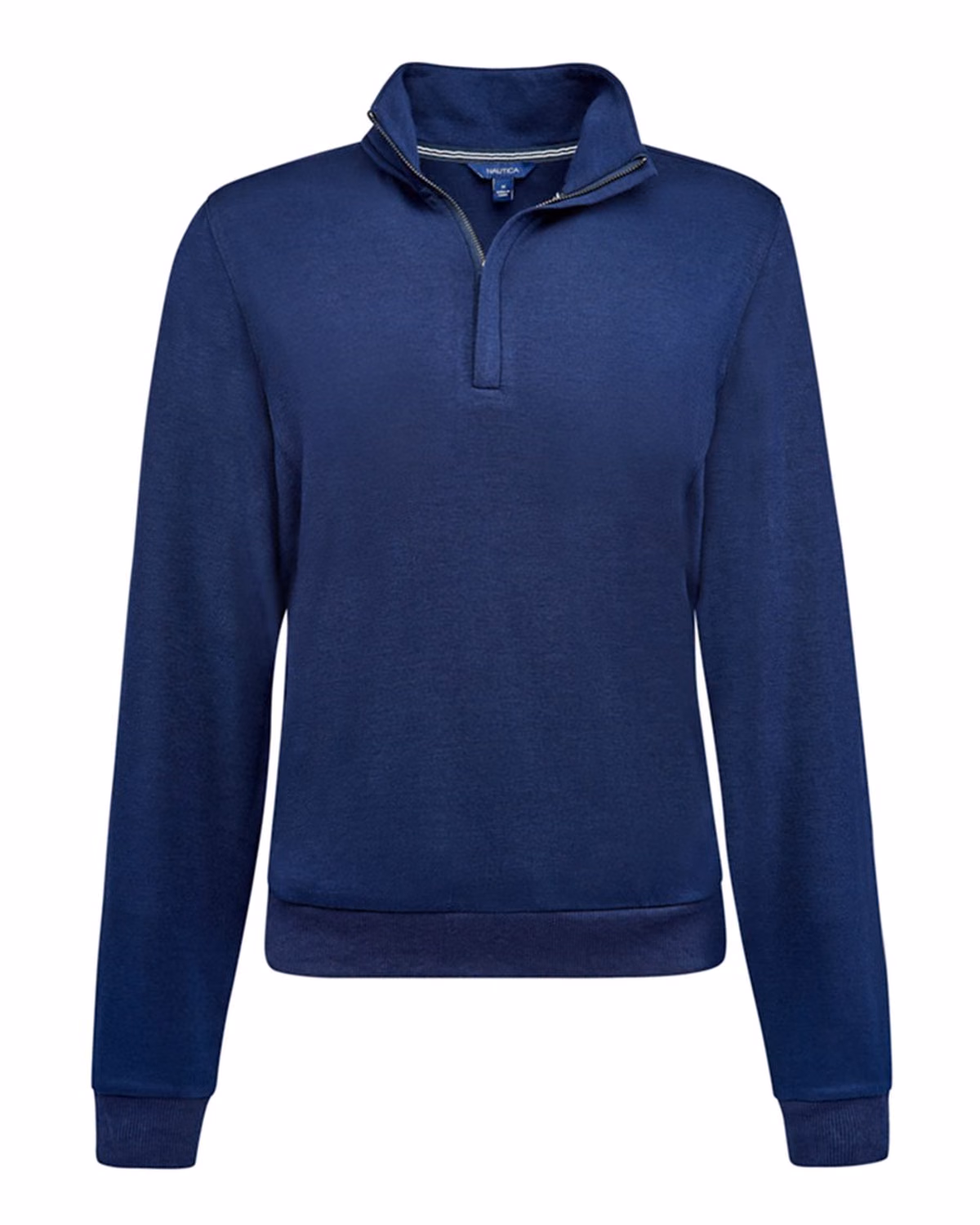 Custom Nautica Women's Explorer Fleece Quarter-Zip Pullover - Navy - front