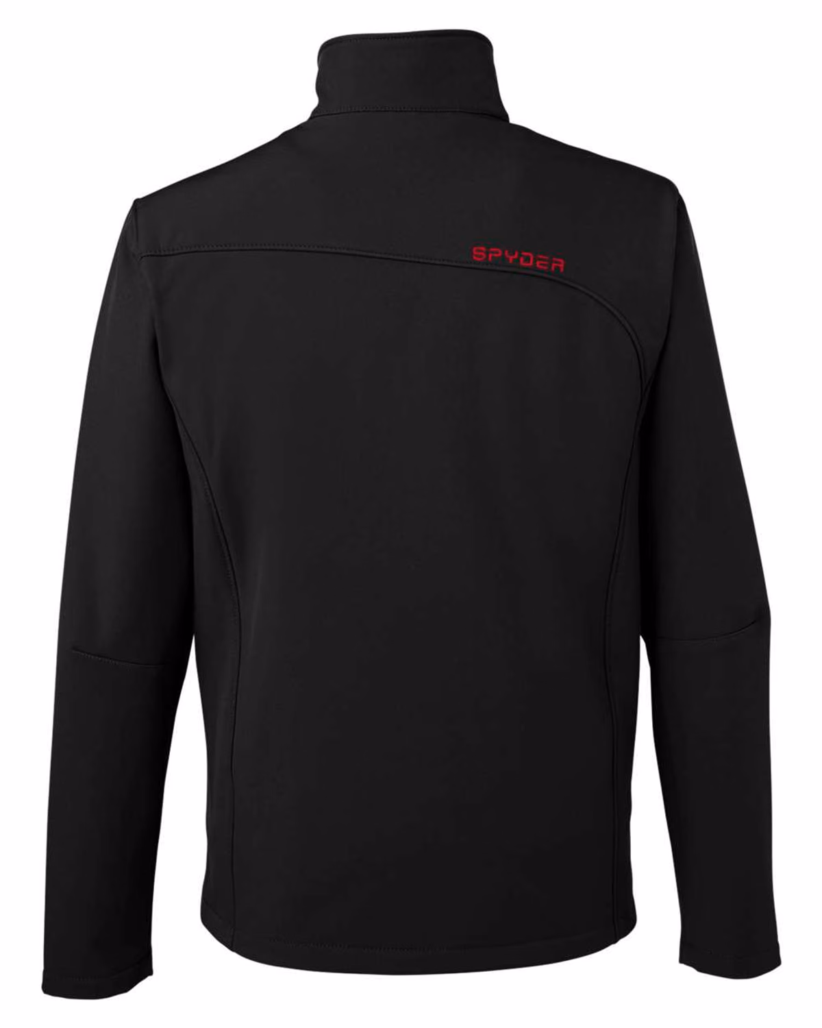 Custom Spyder Men's Transport Soft Shell Jacket - Black/ Red - back
