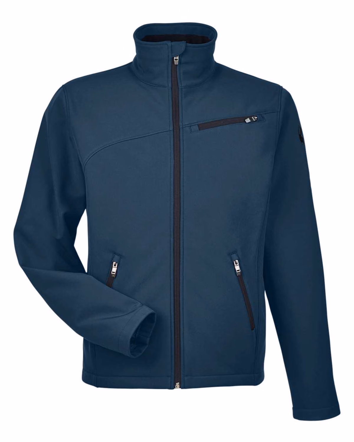 Custom Spyder Men's Transport Soft Shell Jacket - Frontier/ Black - front