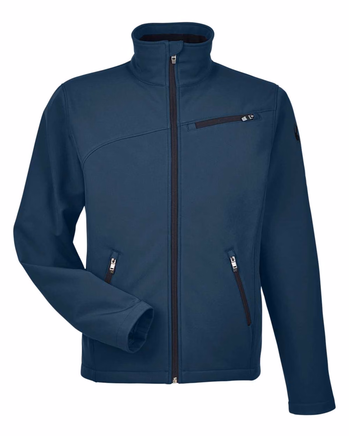 Custom Spyder Men's Transport Soft Shell Jacket - Frontier/ Black - front