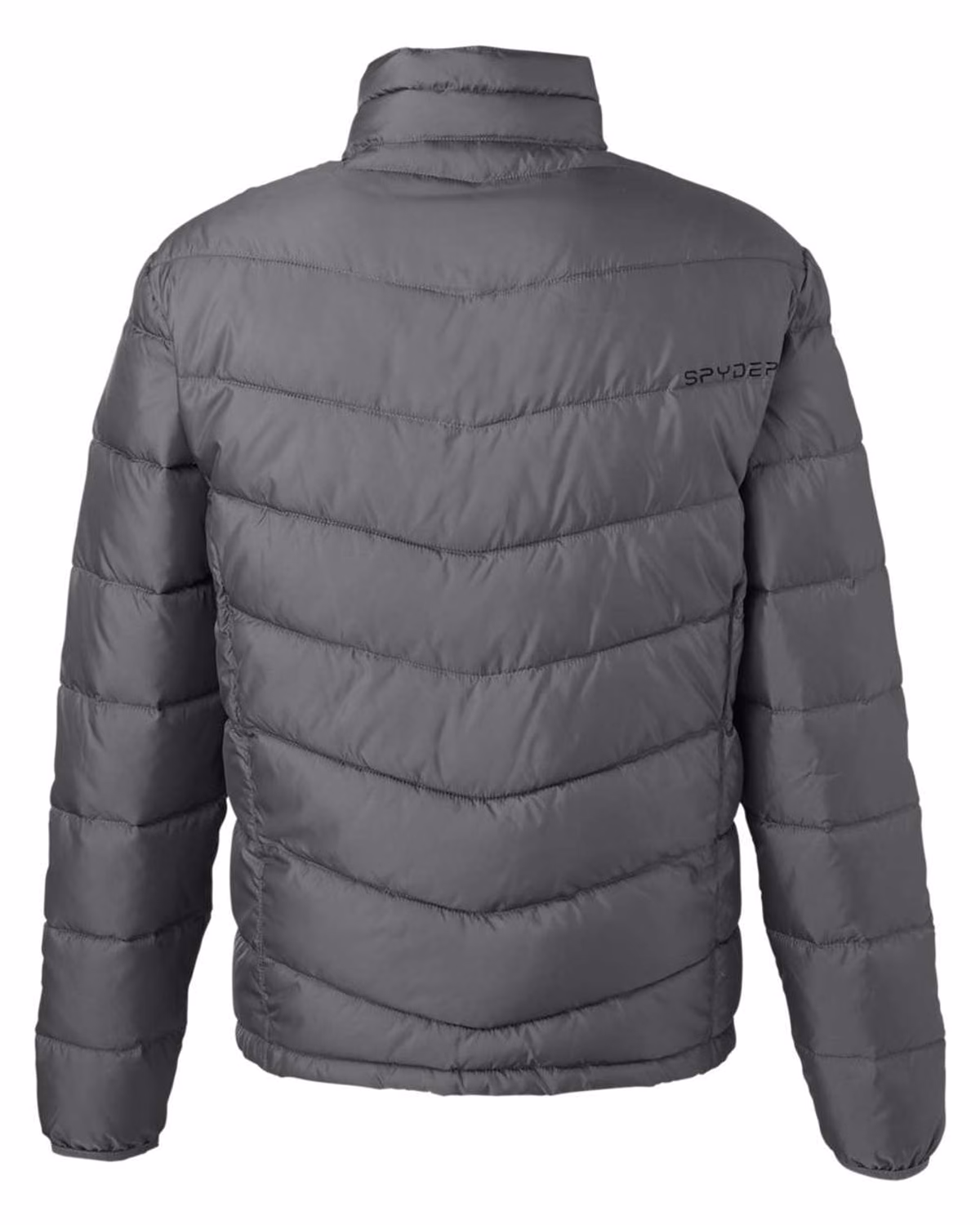 Custom Spyder Men's Pelmo Insulated Puffer Jacket - Polar/ Black - back
