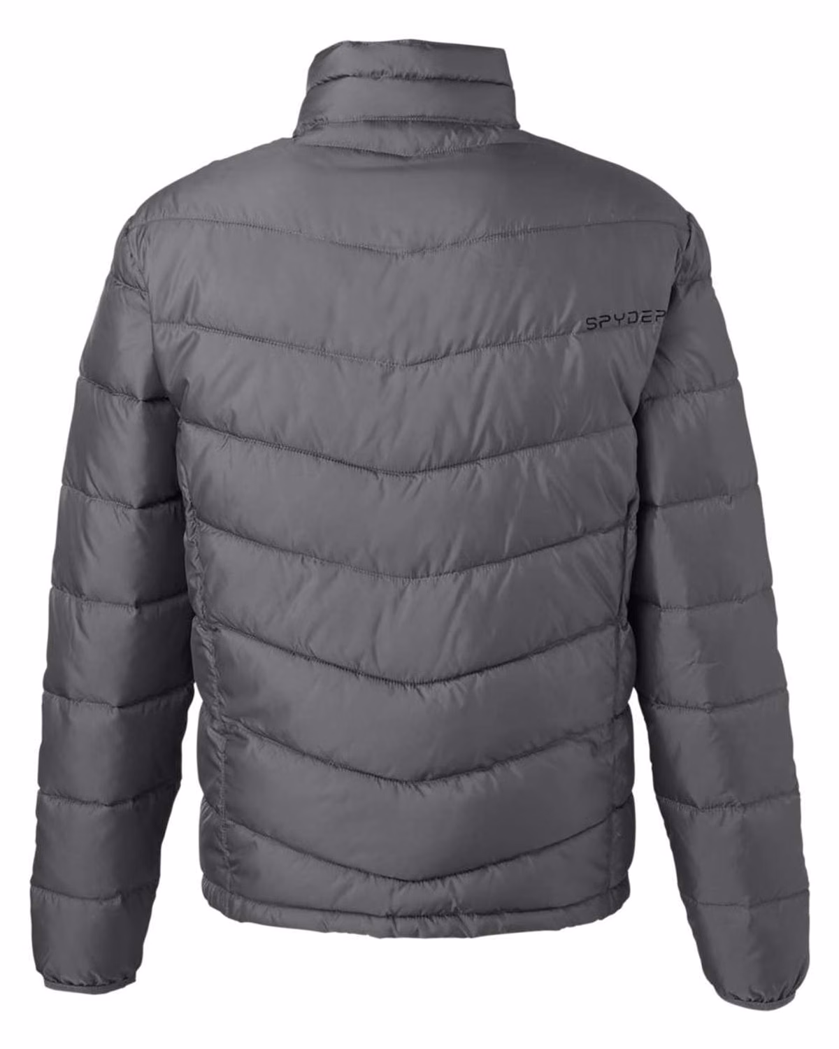 Custom Spyder Men's Pelmo Insulated Puffer Jacket - Polar/ Black - back