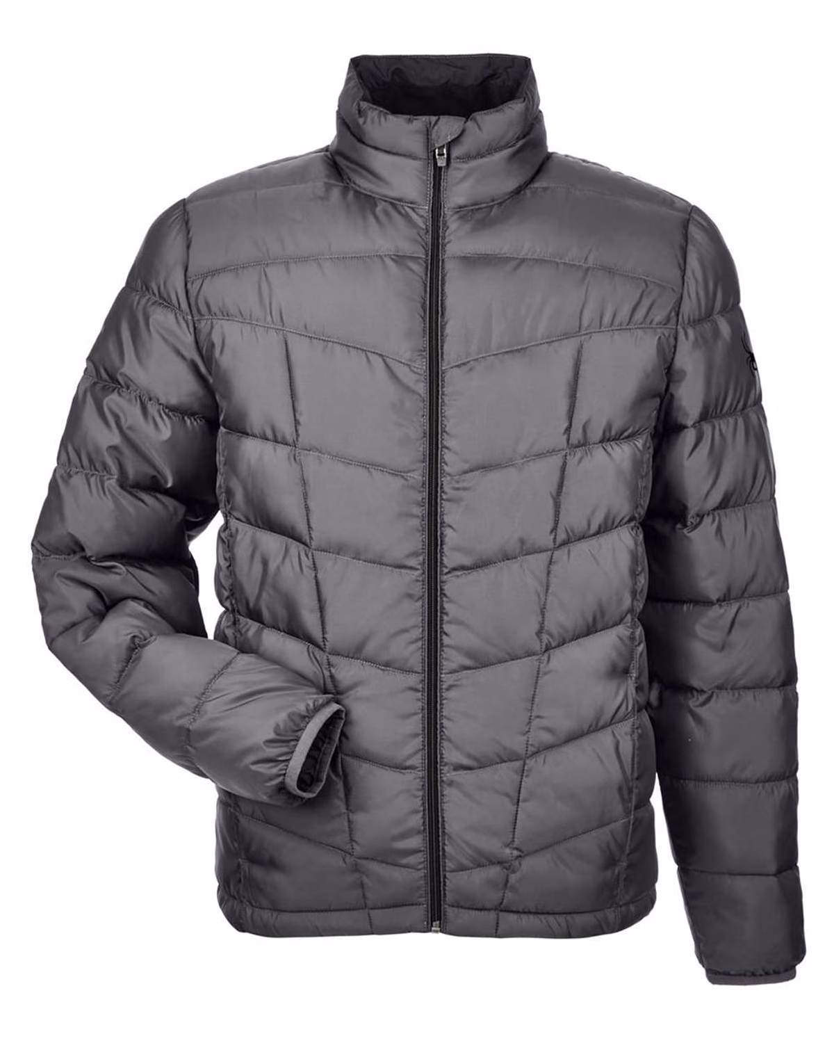 Custom Spyder Men's Pelmo Insulated Puffer Jacket - Polar/ Black - front