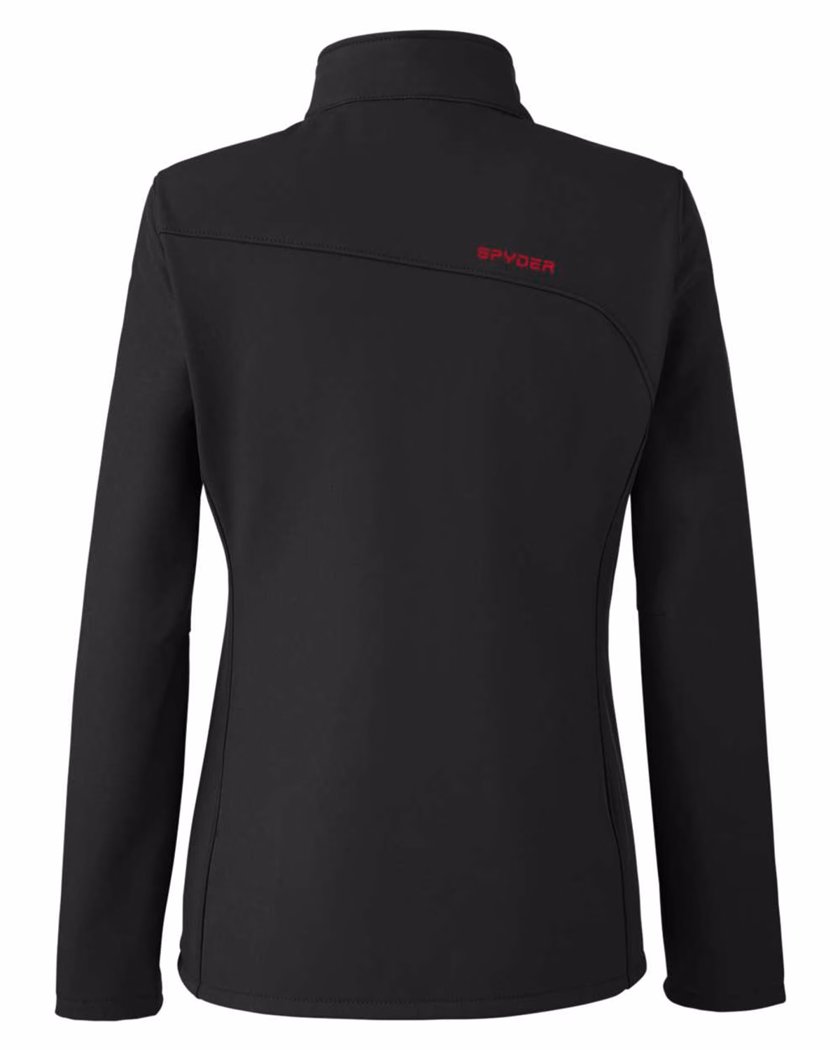 Custom Spyder Women's Transport Soft Shell Jacket - Black/ Red - back
