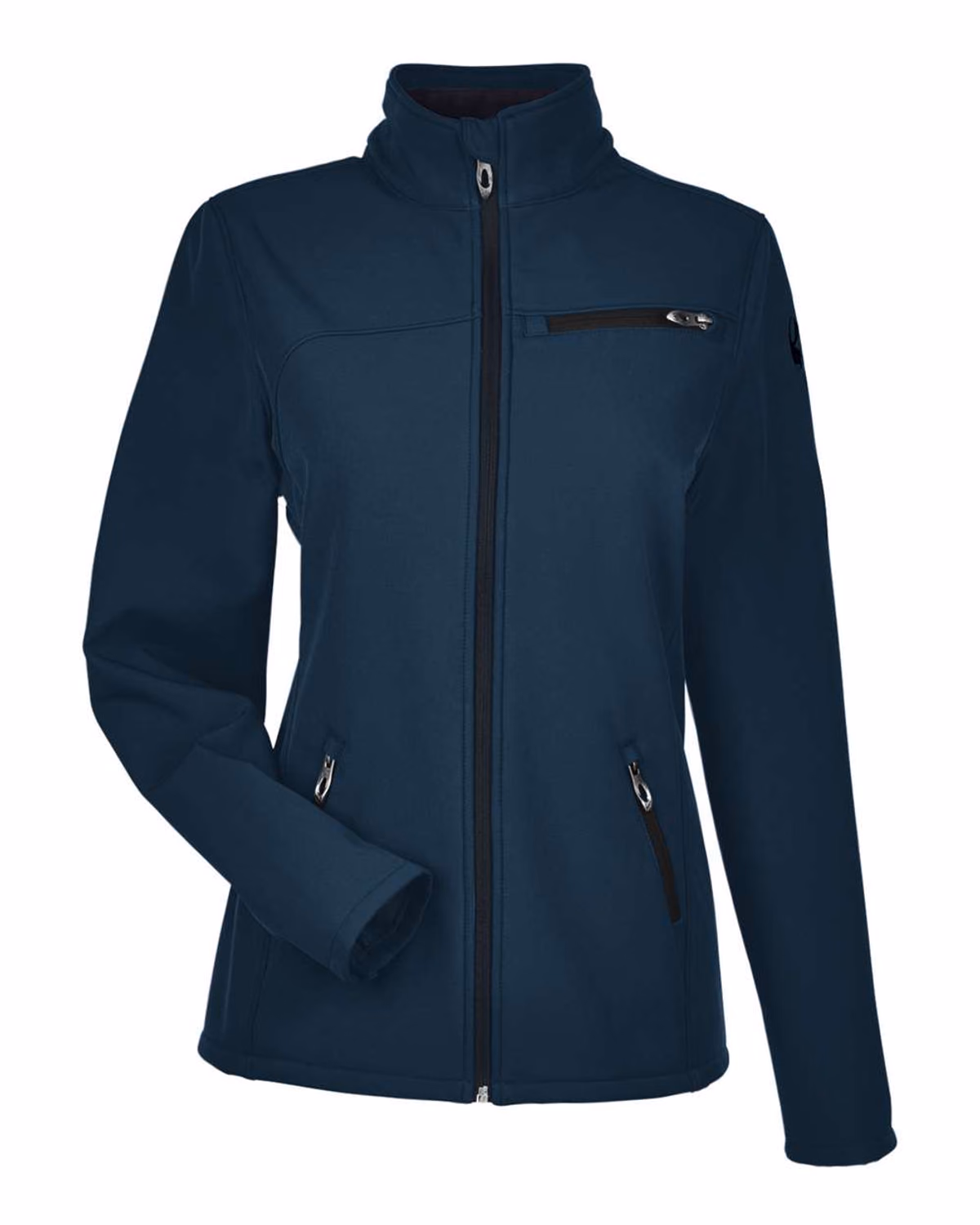 Custom Spyder Women's Transport Soft Shell Jacket - Frontier/ Black - front