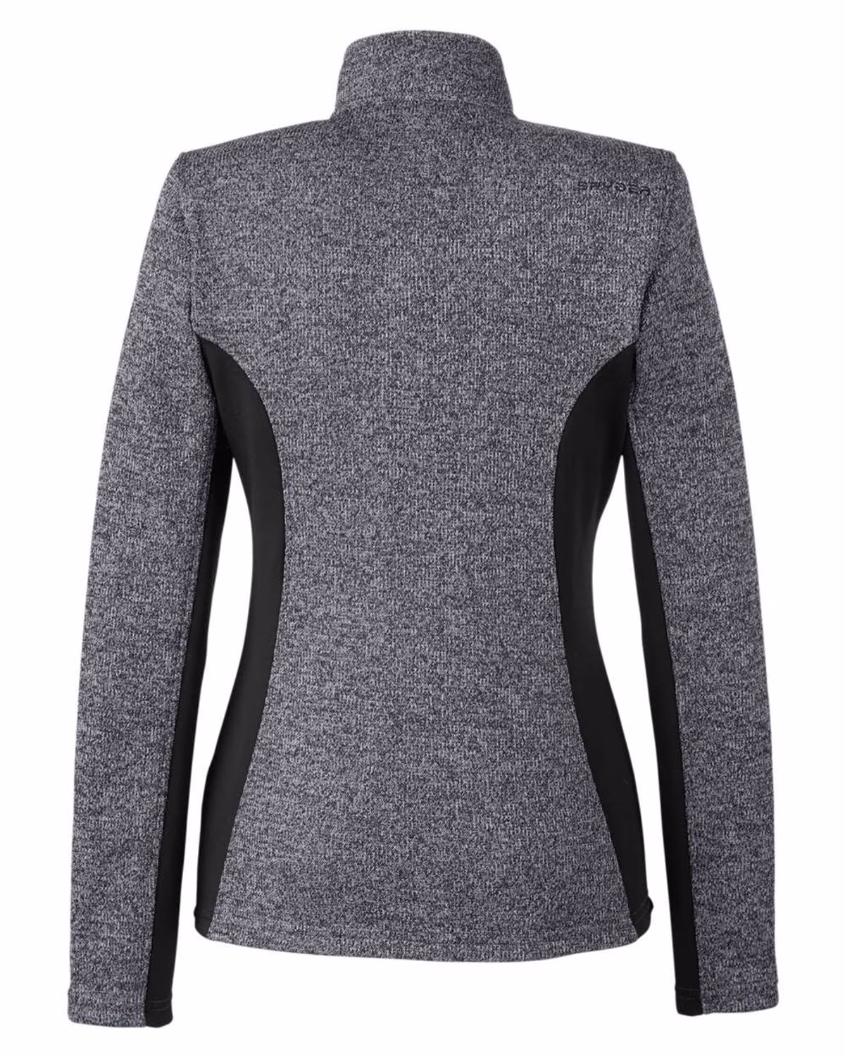 Custom Spyder Women's Constant Full-Zip Sweater Fleece Jacket - Black Heather/ Black - back