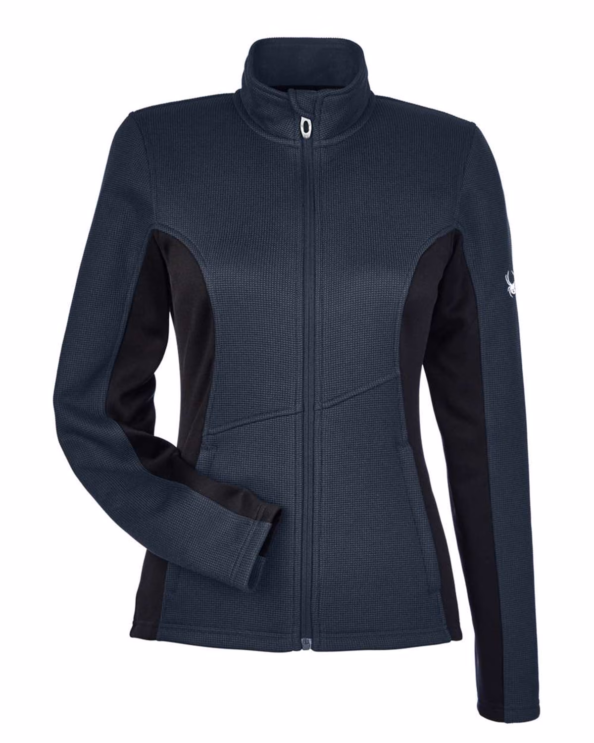 Custom Spyder Women's Constant Full-Zip Sweater Fleece Jacket - Frontier/ Black/ White - front