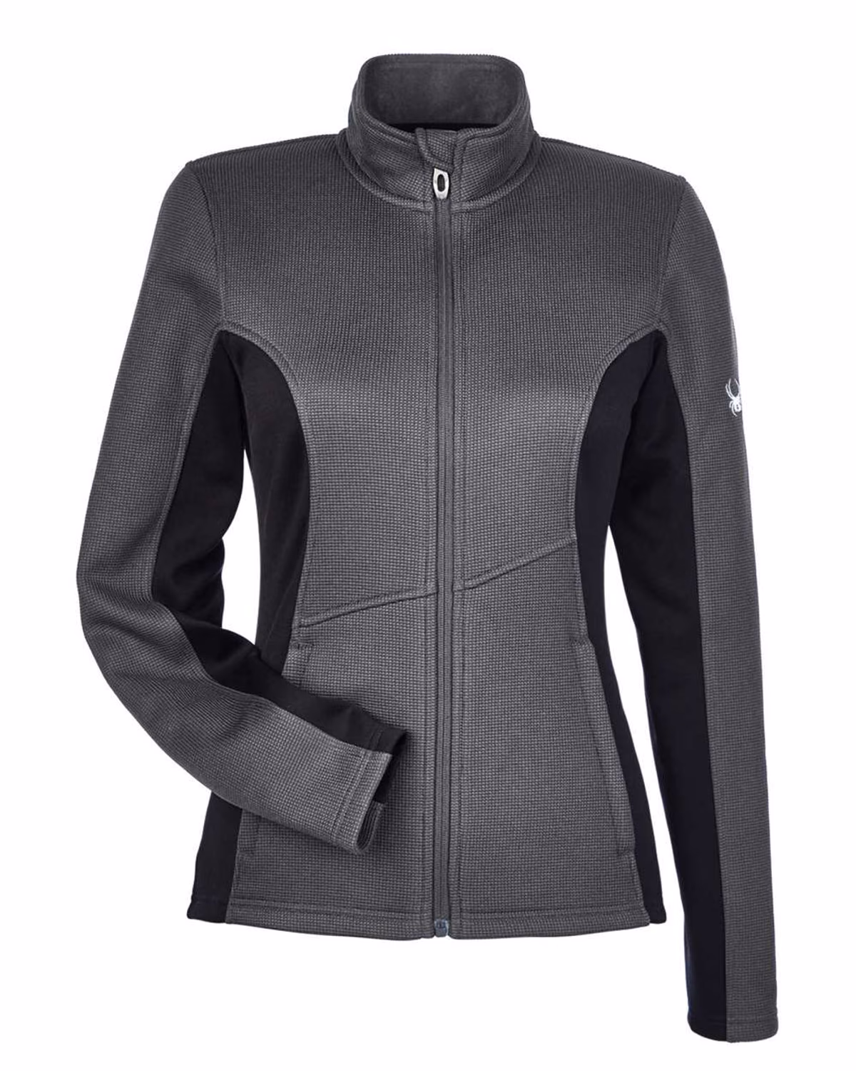 Custom Spyder Women's Constant Full-Zip Sweater Fleece Jacket - Polar/ Black/ White - front