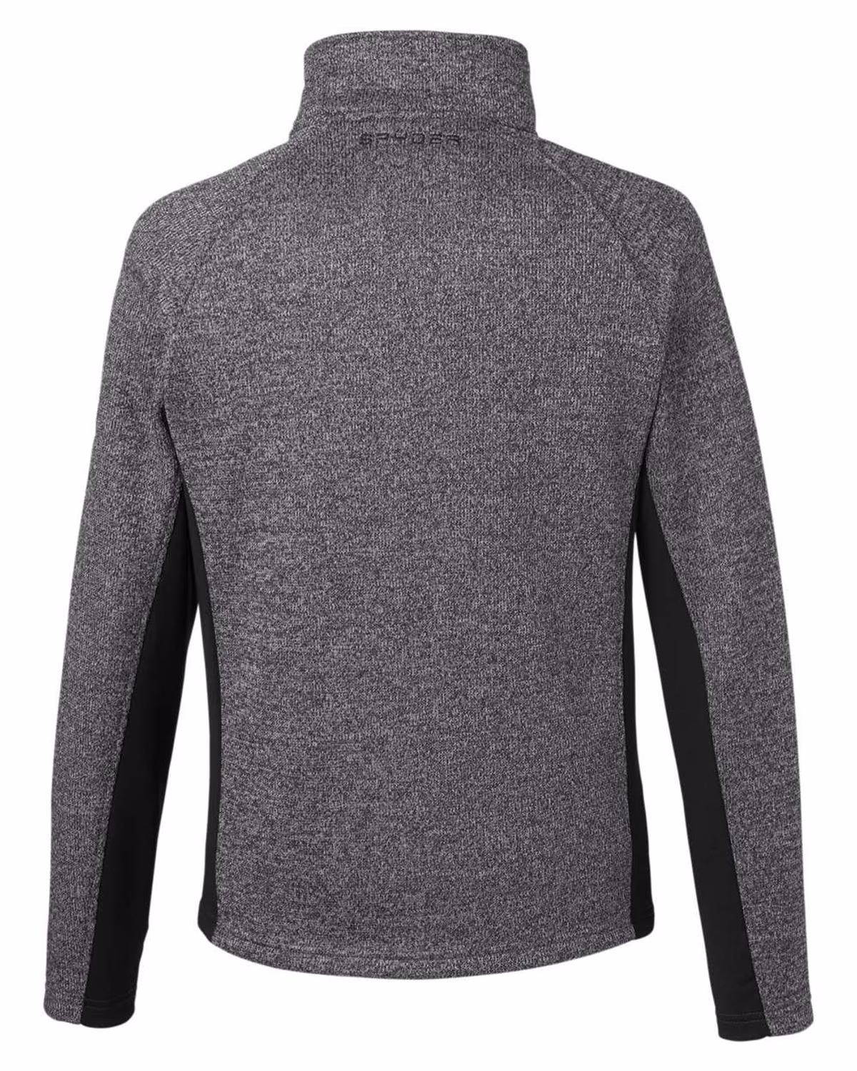 Custom Spyder Men's Constant Full-Zip Sweater Fleece Jacket - Black Heather/ Black - back