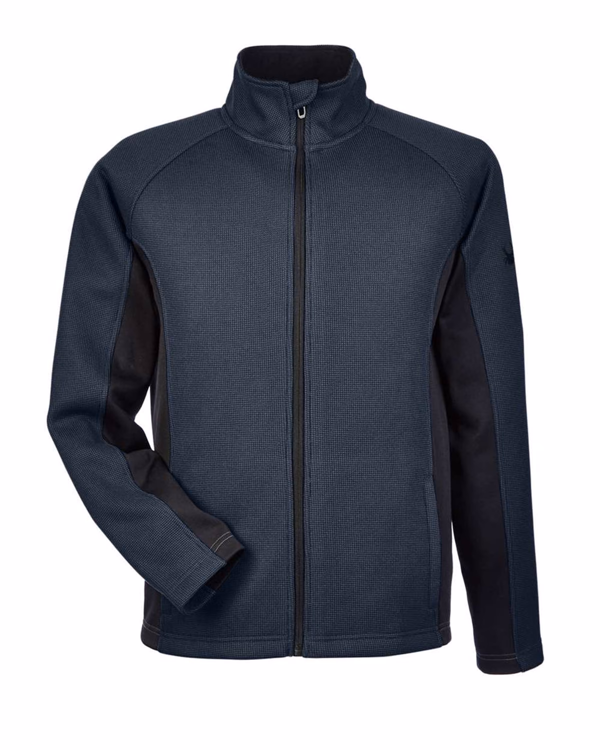Custom Spyder Men's Constant Full-Zip Sweater Fleece Jacket - Frontier/ Black - front