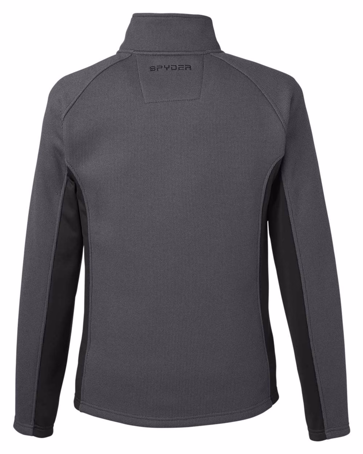 Custom Spyder Men's Constant Full-Zip Sweater Fleece Jacket - Polar/ Black - back
